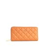 Wallets GUNAS NEW YORK Zip Around Wallets | Gunas New York Uptown Quilted Tan Zip Wallet