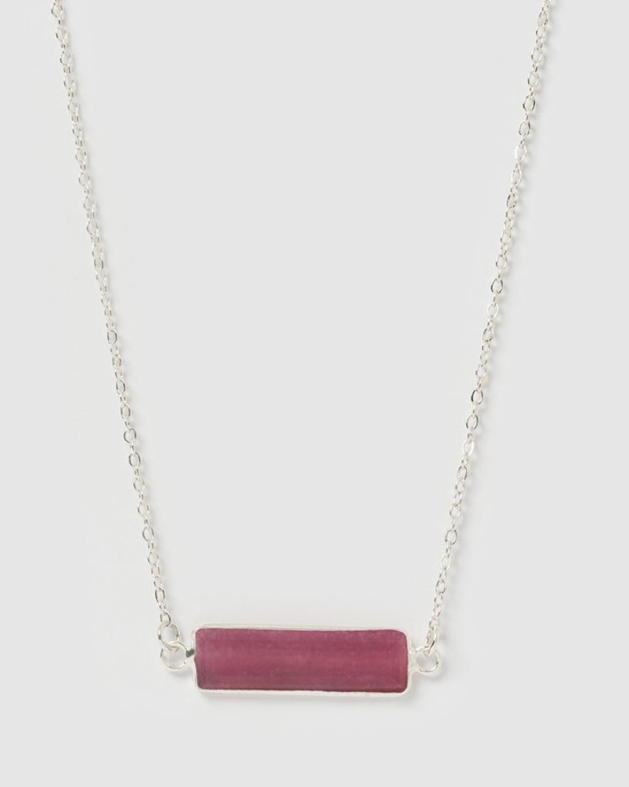 Jewellery Miz Casa & Co Necklaces | Miz Casa & Co Maz Necklace Silver Red Jasper