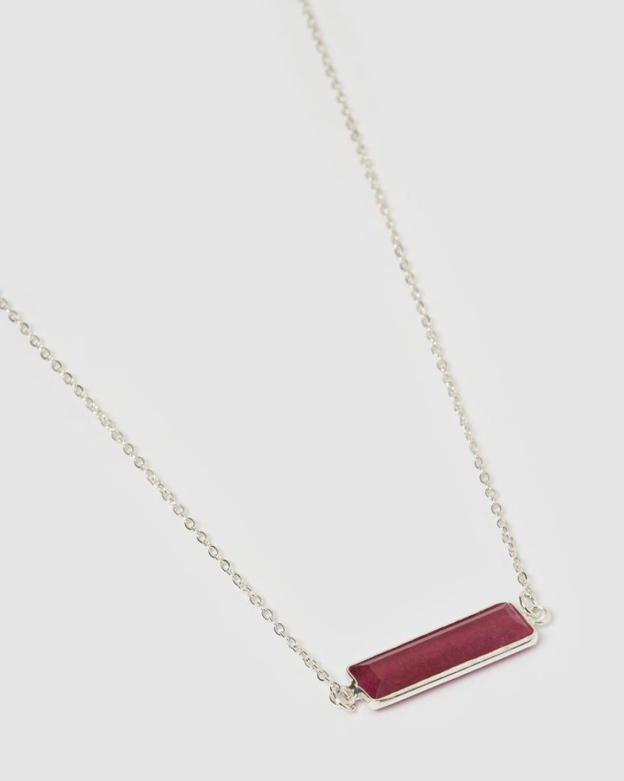 Jewellery Miz Casa & Co Necklaces | Miz Casa & Co Maz Necklace Silver Red Jasper