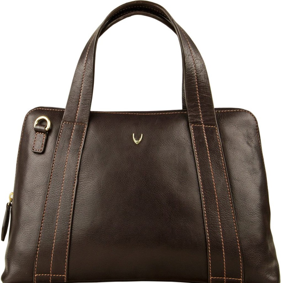 Handbags Hidesign | Hidesign Cerys Leather Satchel Brown