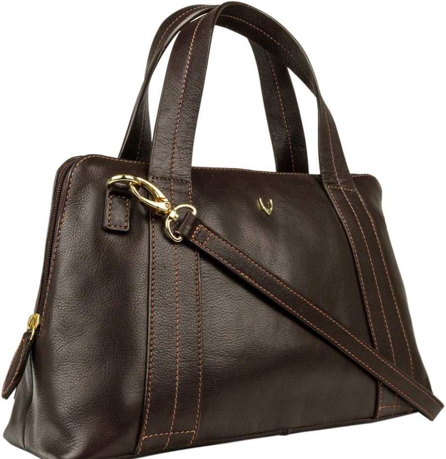 Handbags Hidesign | Hidesign Cerys Leather Satchel Brown