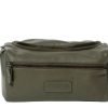 Women Stitch & Hide Travel Accessories | Stitch & Hide Leather Jett Toiletry Bag Olive Green