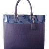 Handbags PISIDIA | Pisidia Leather And Silicone Tote Midnight Blue Sale