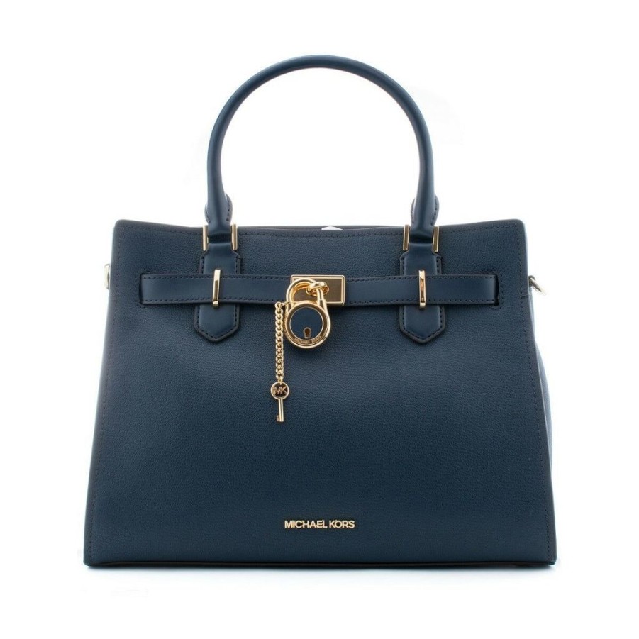 Handbags Michael Kors | Michael Kors 35T1Ghms2L-Navy Blue Leather Satchel Bag