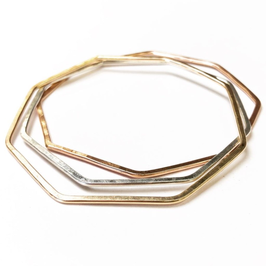 Jewellery Agapantha Jewelry Bracelets | Agapantha Jewelry Nash Octagon Bangle