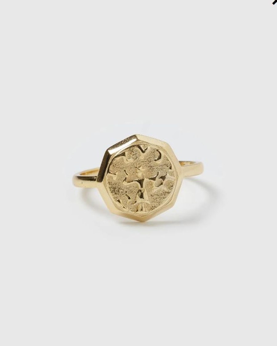 Jewellery Izoa Rings | Izoa Emblem Ring Gold