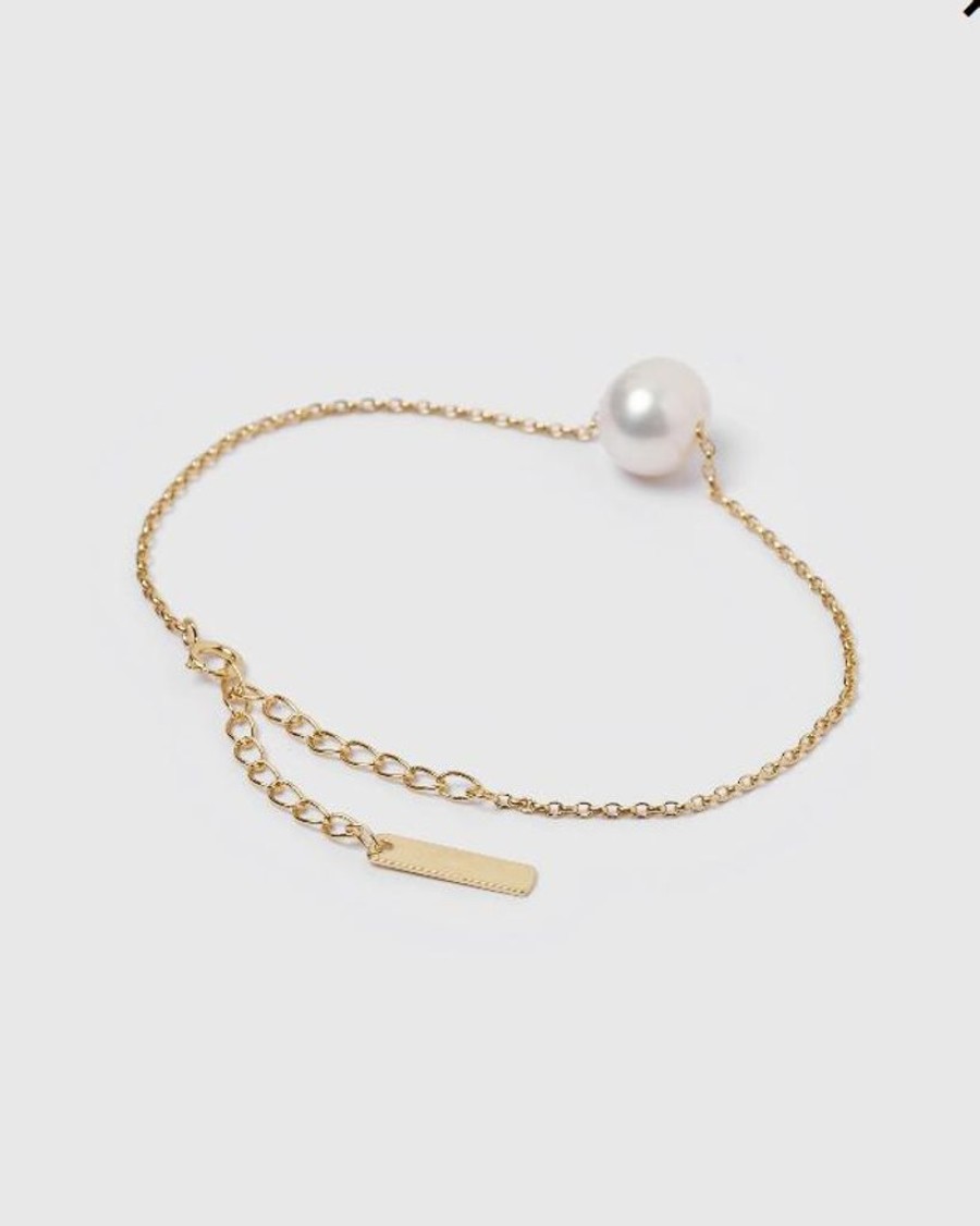 Jewellery Izoa Bracelets | Izoa Coral Bracelet Gold Pearl