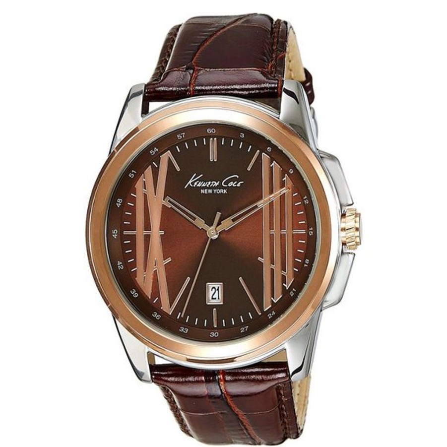 Watches Kenneth Cole Leather Watches | Kenneth Cole Ikc8096 (44 Mm) Men'S Watch