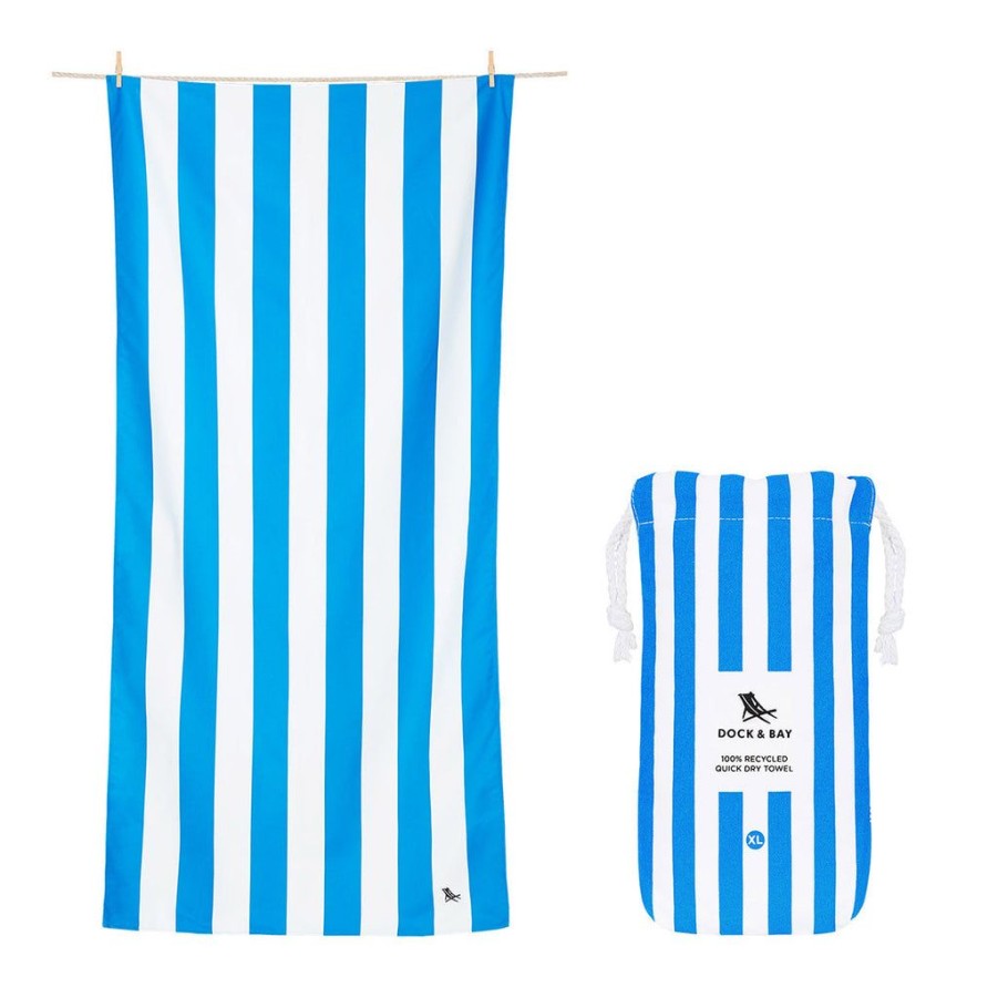 Women Dock & Bay Beach Towels | Dock & Bay Beach Towel Cabana Collection Xl 100% Recycled Bondi Blue