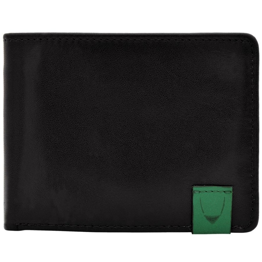 Wallets Hidesign Bifold & Trifold Wallets | Hidesign Dylan Slim Thin Simple Leather Bifold Wallet Black