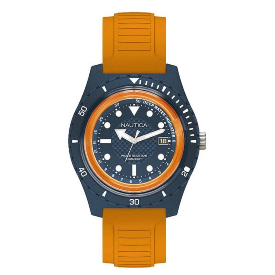 Watches Nautica Silicone Watches | Nautica Napibz004 (46 Mm) Men'S Watch