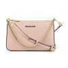 Handbags Michael Kors | Michael Kors 35S0Gtvu6L-Powder-Blush Pink Leather Clutch Shoulder Bag