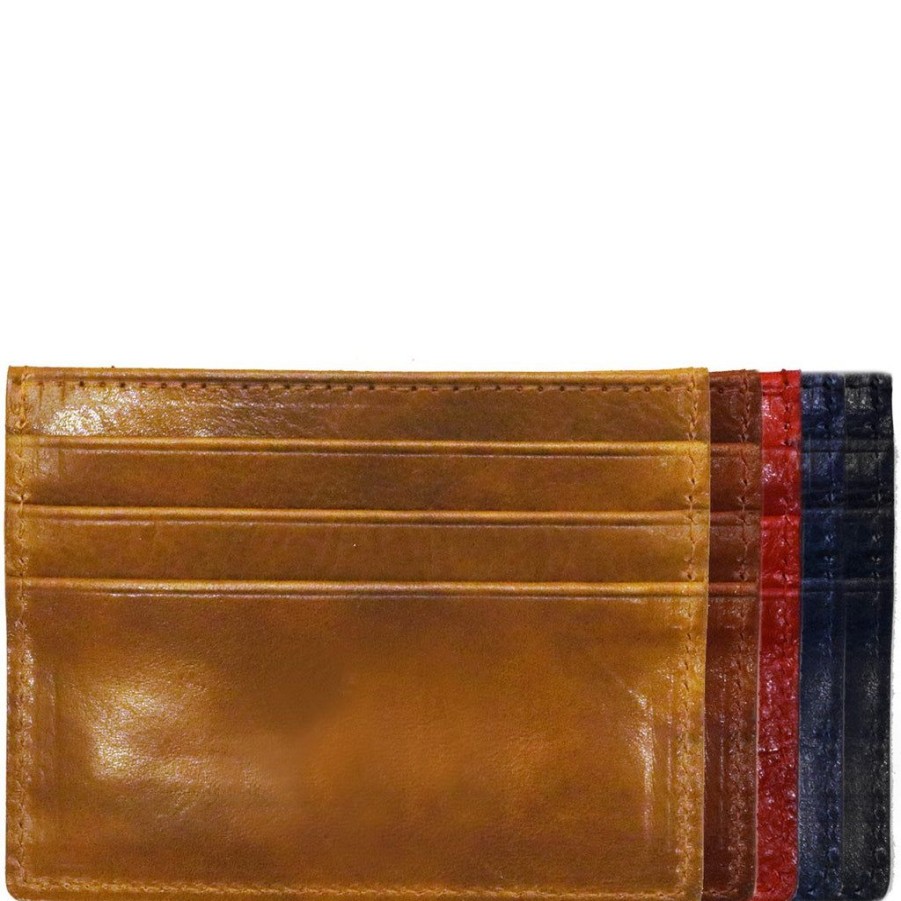 Wallets Floto Card Holders | Floto Leather Venezia Card Wallet