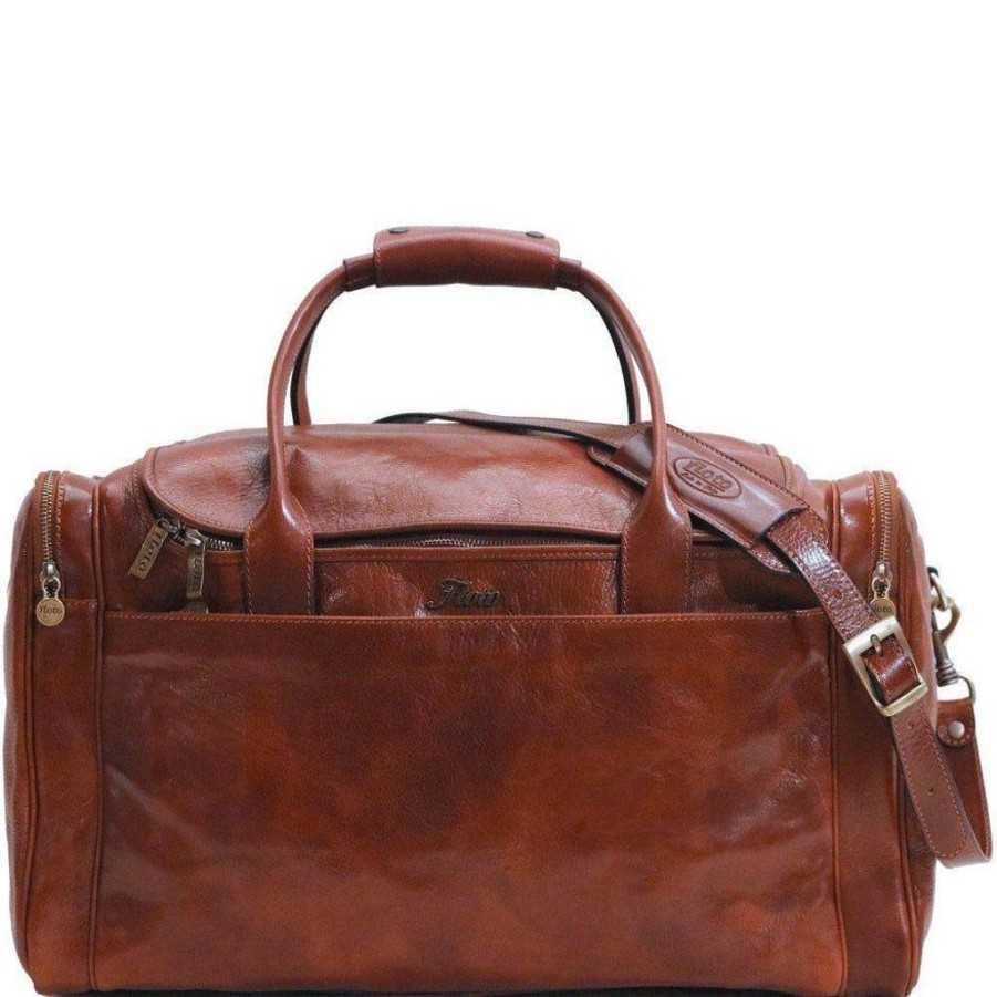 Handbags Floto Leather | Floto Leather Fc Cargo Duffle Large Luggage Vecchio Brown