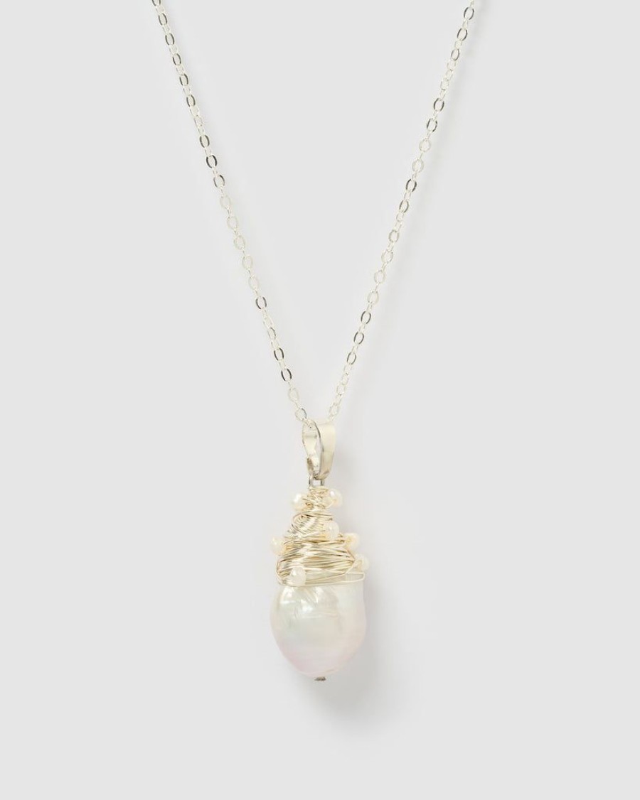 Jewellery Miz Casa & Co Necklaces | Miz Casa & Co Kelsey Necklace Silver Pearl