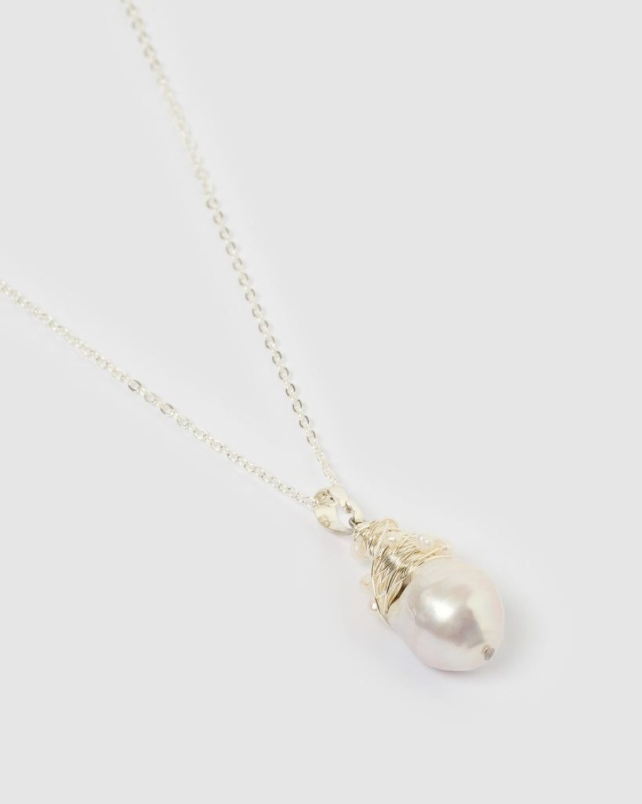 Jewellery Miz Casa & Co Necklaces | Miz Casa & Co Kelsey Necklace Silver Pearl