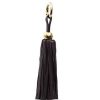 Wallets ClaudiaG Collection Key Cases & Keyrings | Claudiag Leather Tassel Keyring Bag Charm Gold Chocolate