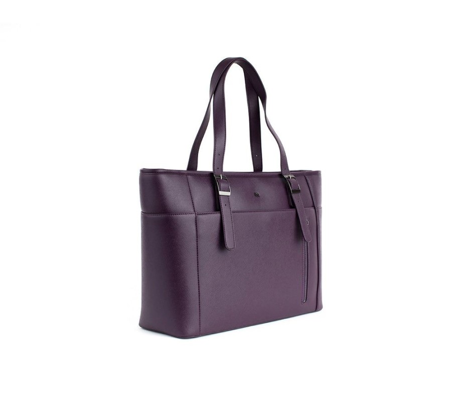 Handbags GUNAS NEW YORK | Gunas New York Miley Purple Vegan Leather Laptop Bag