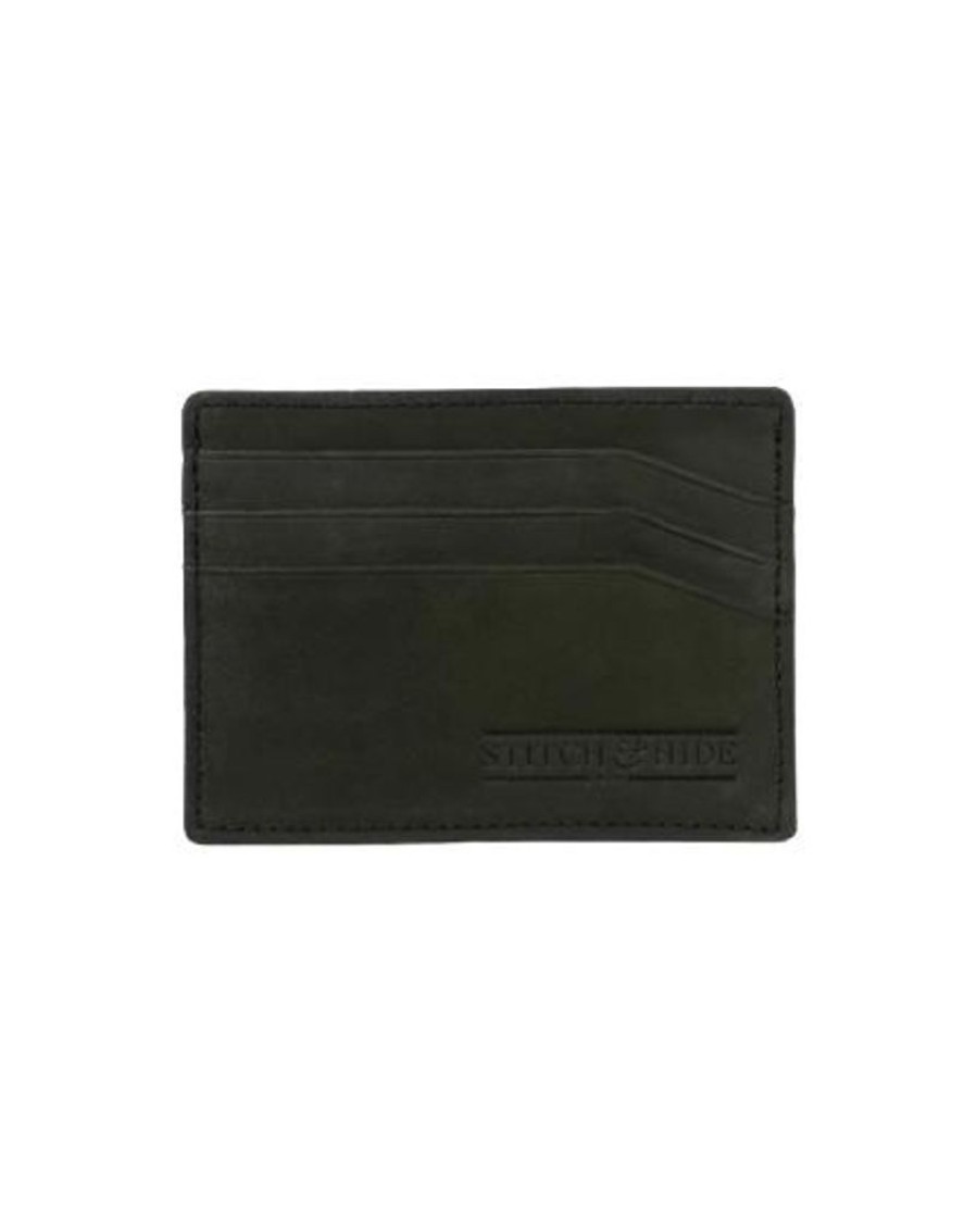 Wallets Stitch & Hide Card Holders | Stitch & Hide Leather Alfred Cardholder Black