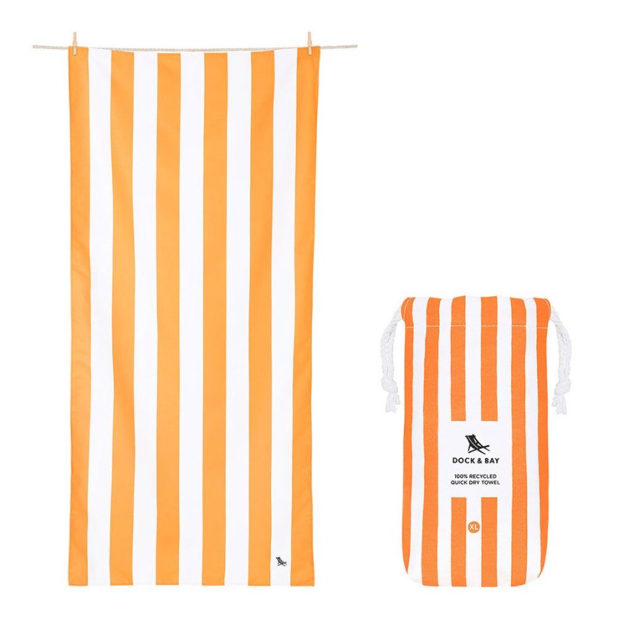 Women Dock & Bay Beach Towels | Dock & Bay Beach Towel Cabana Collection Xl 100% Recycled Ipanema Orange