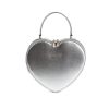 Handbags GUNAS NEW YORK | Gunas New York Sweetheart Silver Vegan Crossbody Clutch Bag