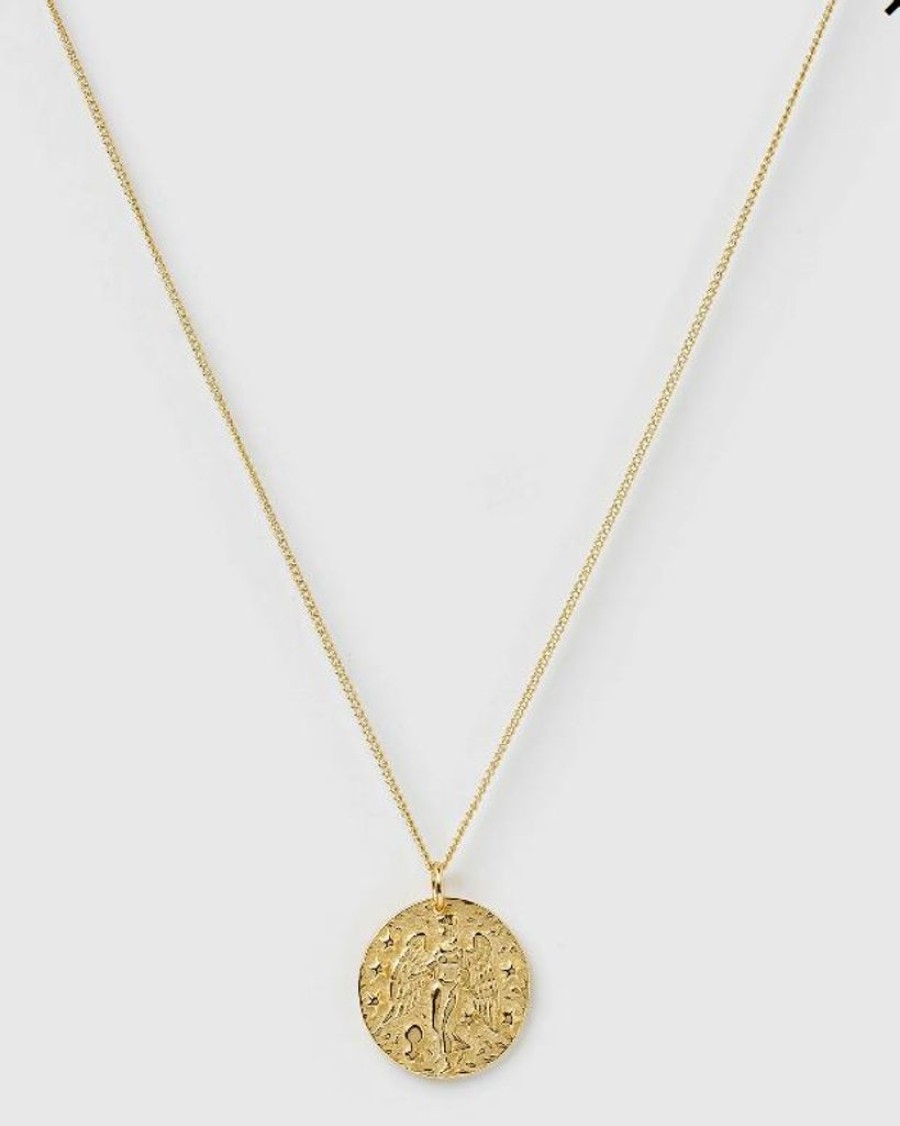 Jewellery Izoa Necklaces | Izoa Star Sign Necklace Virgo Gold