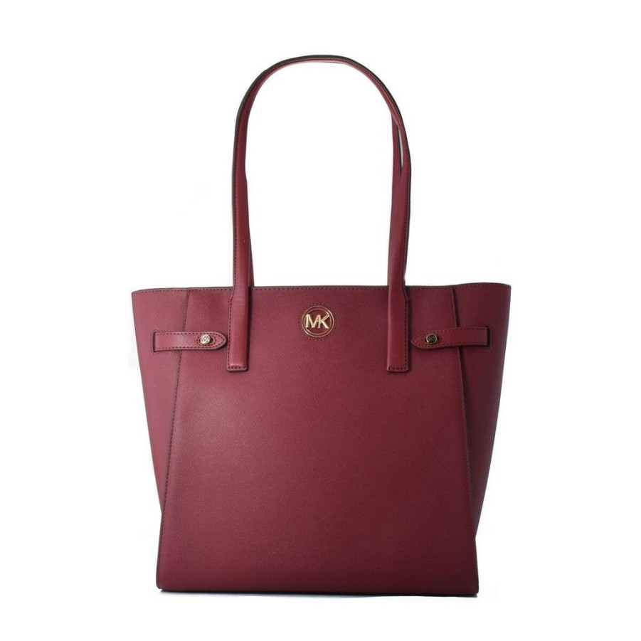 Handbags Michael Kors | Michael Kors 35S2Gnmt3L-Mulberry Red Leather Shoulder Tote Bag