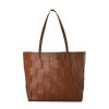 Handbags Laura Ashley | Laura Ashley A27-C01-Cognac Brown Synthetic Tote Bag