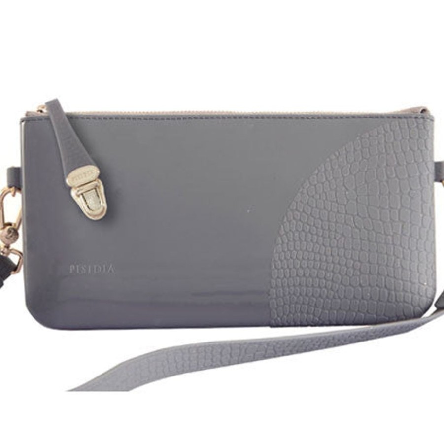 Handbags PISIDIA | Pisidia Silicone Clutch Ash Grey Sale