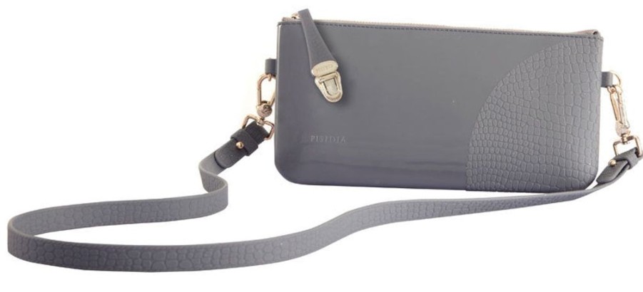 Handbags PISIDIA | Pisidia Silicone Clutch Ash Grey Sale