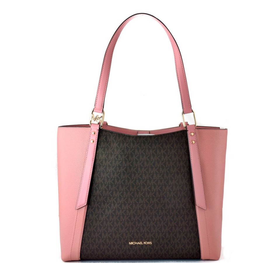 Handbags Michael Kors | Michael Kors Shoulder Tote Bag Arlo Pink 26 X 29 X 14 Cm