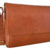 Men Hidesign Laptop Bags | Hidesign Aiden Leather Business Laptop Messenger Cross Body Bag Tan