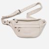 Handbags Stitch & Hide | Stitch & Hide Leather Bailey Hip Crossbody Bag Ivory - Free Keyring