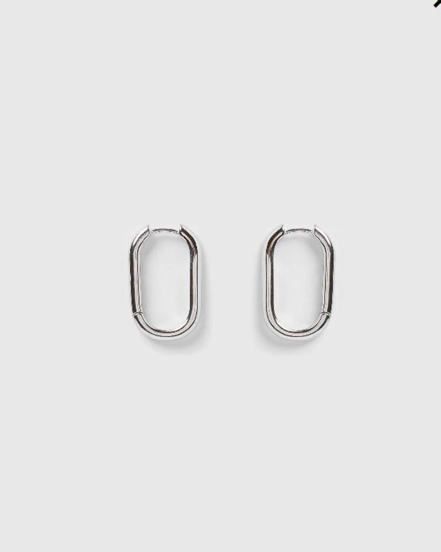 Jewellery Izoa Earrings | Izoa Tessa Hoop Earrings Silver