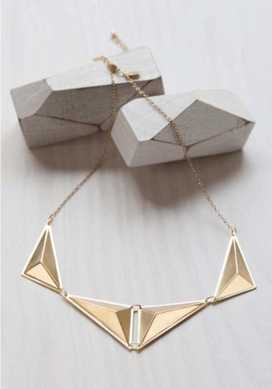 Jewellery Amano Studio Necklaces | Amano Studio Golden Theorem Statement Necklace