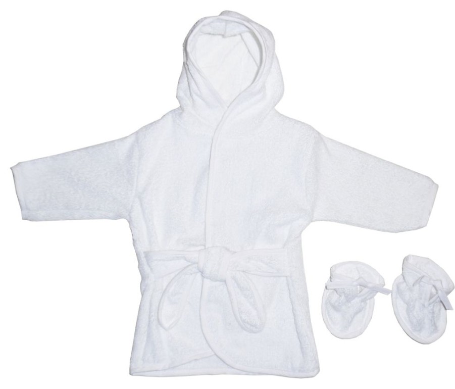 Kids Bambini Infant Wear Clothes | Bambini White Infant Terry Robe & Booties