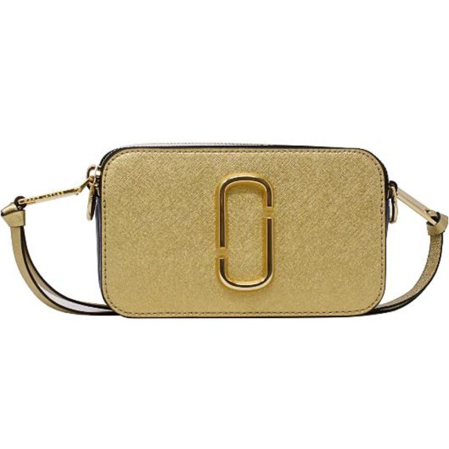 Handbags Marc Jacobs | Marc Jacobs Snapshot Leather Shoulder Bag Gold