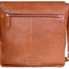 Men Hidesign Laptop Bags | Hidesign Fred Leather Business Laptop Messenger Cross Body Bag Tan