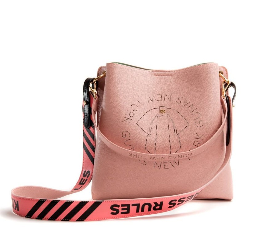 Handbags GUNAS NEW YORK | Gunas New York Tabitha Pink Bucket Shoulder Bag