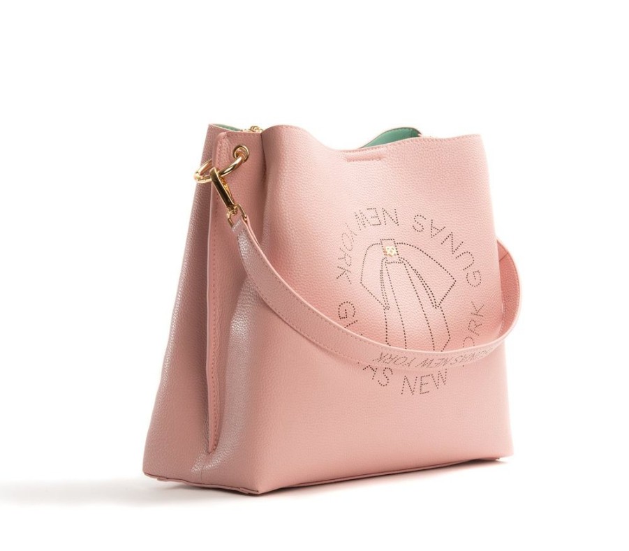 Handbags GUNAS NEW YORK | Gunas New York Tabitha Pink Bucket Shoulder Bag