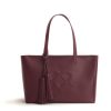 Handbags GUNAS NEW YORK | Gunas New York Tippi Burgundy Vegan Leather Tote Bag