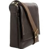 Men Hidesign Satchels & Messengers | Hidesign Seattle Unisex Leather Crossbody Messenger Bag Brown