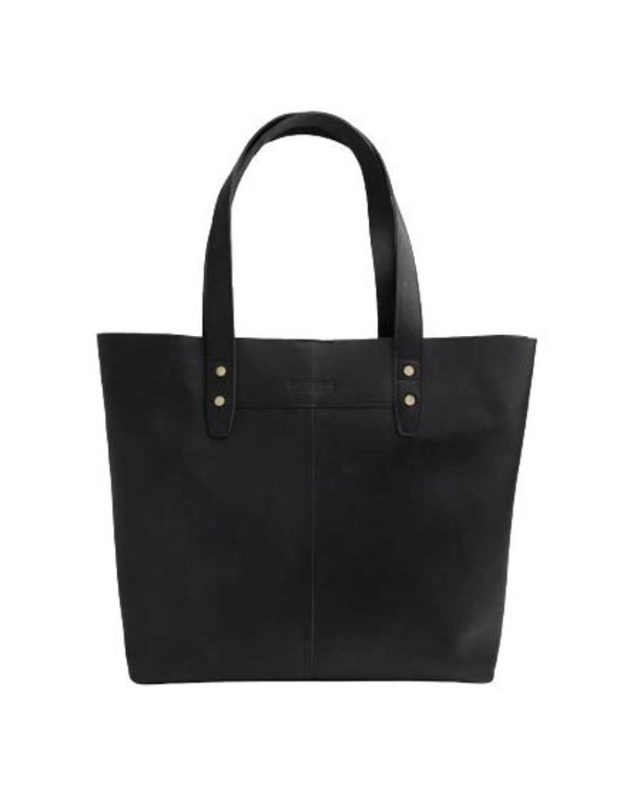 Handbags Stitch & Hide | Stitch & Hide Leather Emma Tote Bag - Classic Collection - Black - Free Wallet Pouch