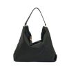 Handbags Manzoni | Manzoni Leather Slouchy Shoulder Bag (Style N359) Sale - Black