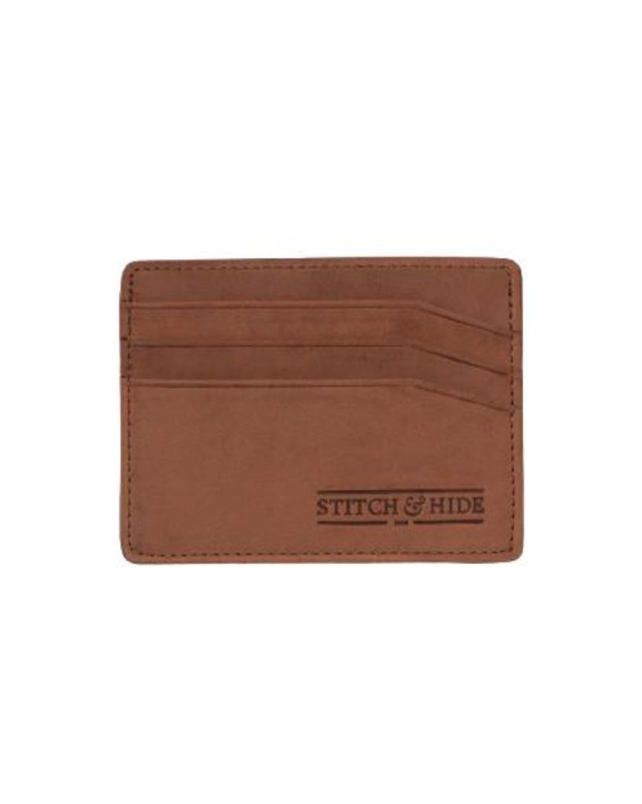 Wallets Stitch & Hide Card Holders | Stitch & Hide Leather Alfred Cardholder Cafe Brown