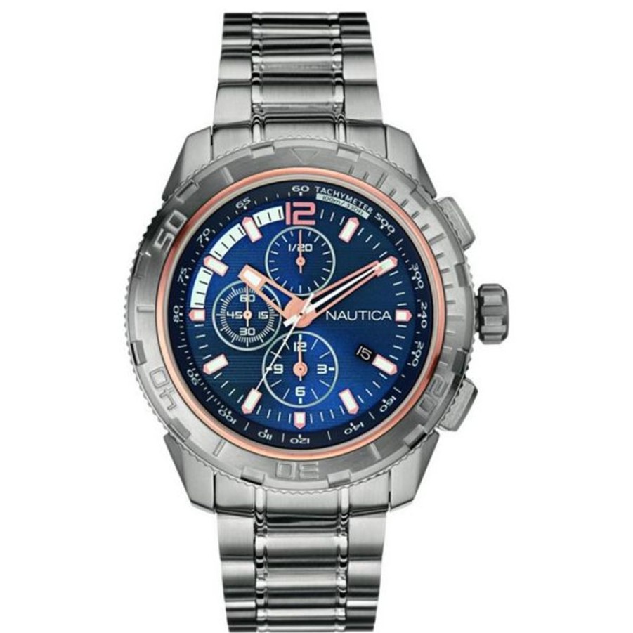 Watches Nautica Metal Watches | Nautica Nai24500G (45 Mm) Men'S Watch