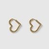 Jewellery Izoa Earrings | Izoa Zoe Heart Earrings Gold