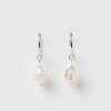 Jewellery Izoa Earrings | Izoa Swan Song Earrings Silver Freshwater Pearl