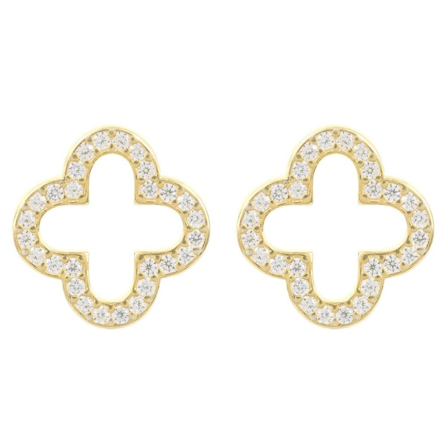 Jewellery LATELITA LONDON Earrings | Latelita London Open Clover Earring