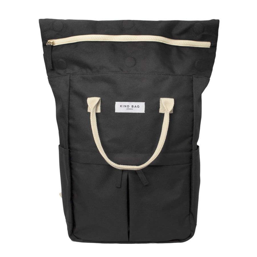 Handbags Kind | Kind Bag Backpack Medium Pebble Black